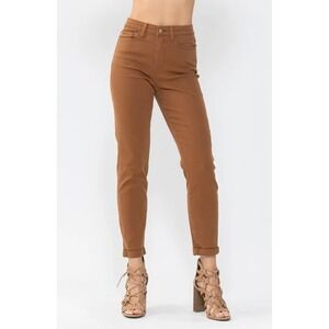 Judy Blue Modern Preppy High Rise Jeans Euro Summer Size 11 Rust Tan Stretch